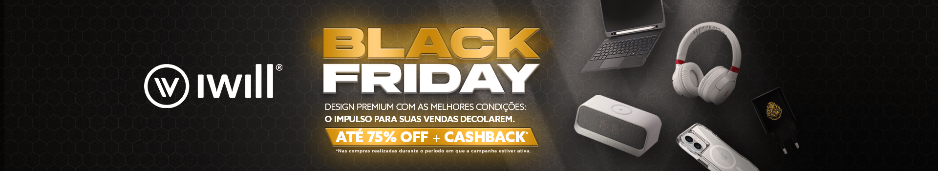 É hora de aproveitar: até 75% OFF + cashback exclusivo!