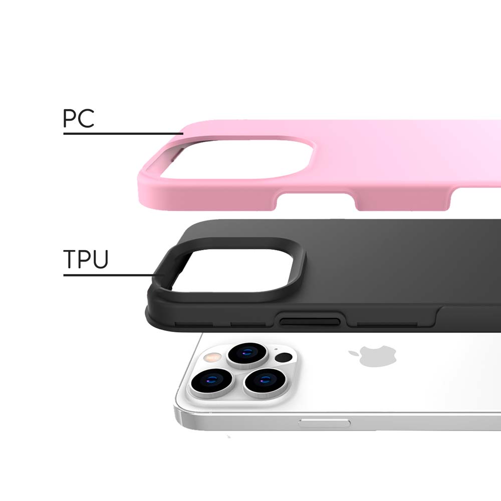 Double Lux Case para iPhone 14 Rosa - Capa Antichoque Dupla