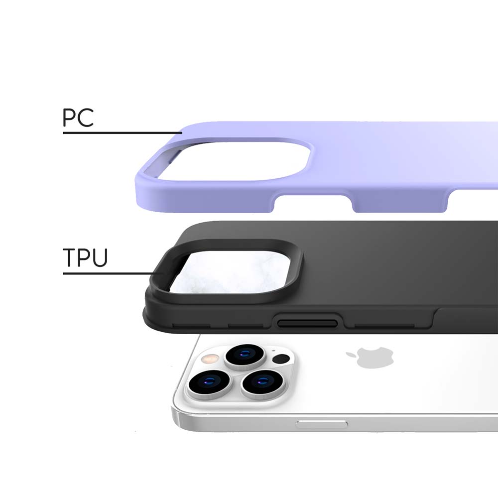 Double Lux Case iPhone 14 Pro Roxa - Capa Antichoque Dupla