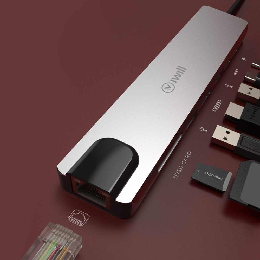 Hub USB-C Max - 8 em 1