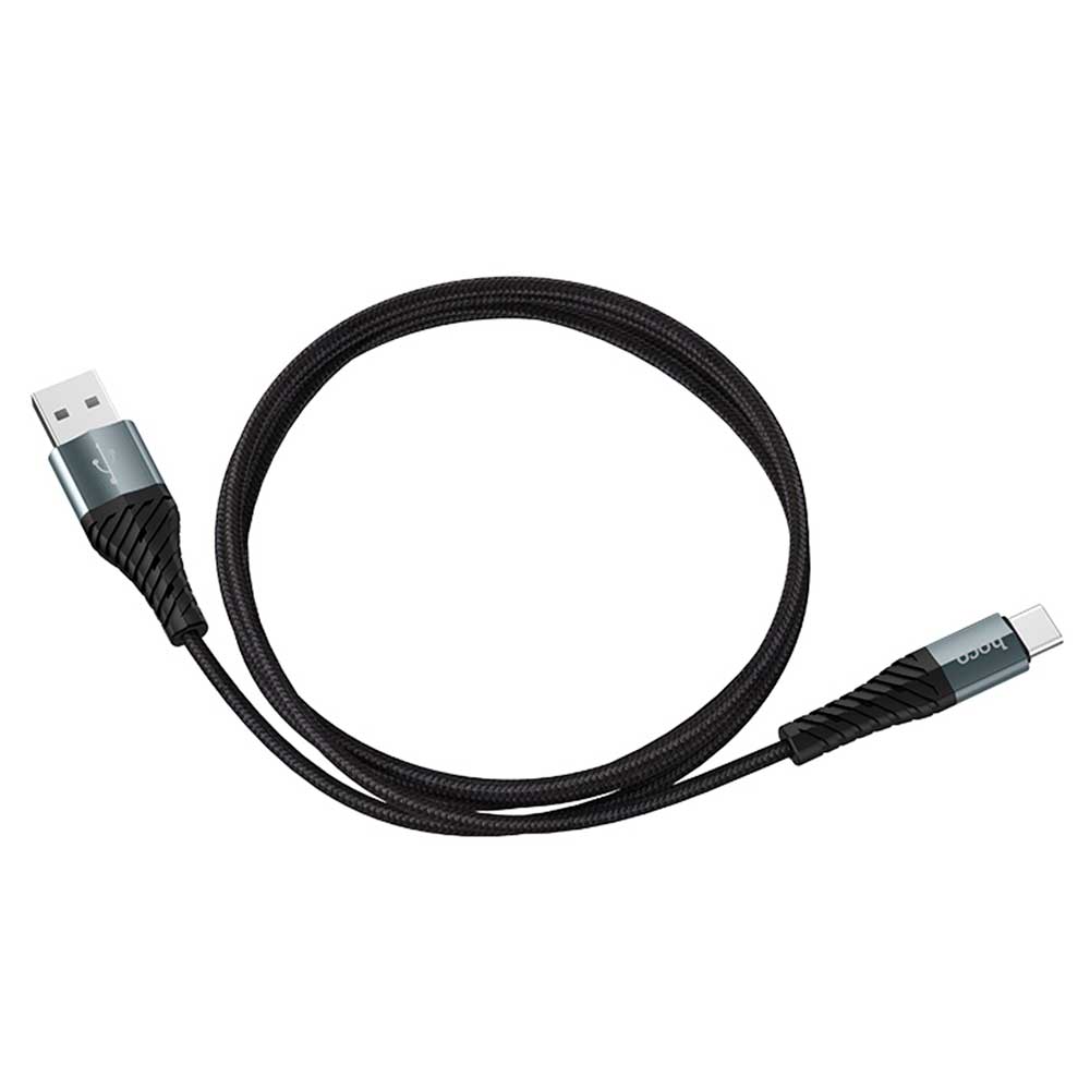 Cabo USB-C para USB com Conector Metálico 1m Preto - hoco. X38