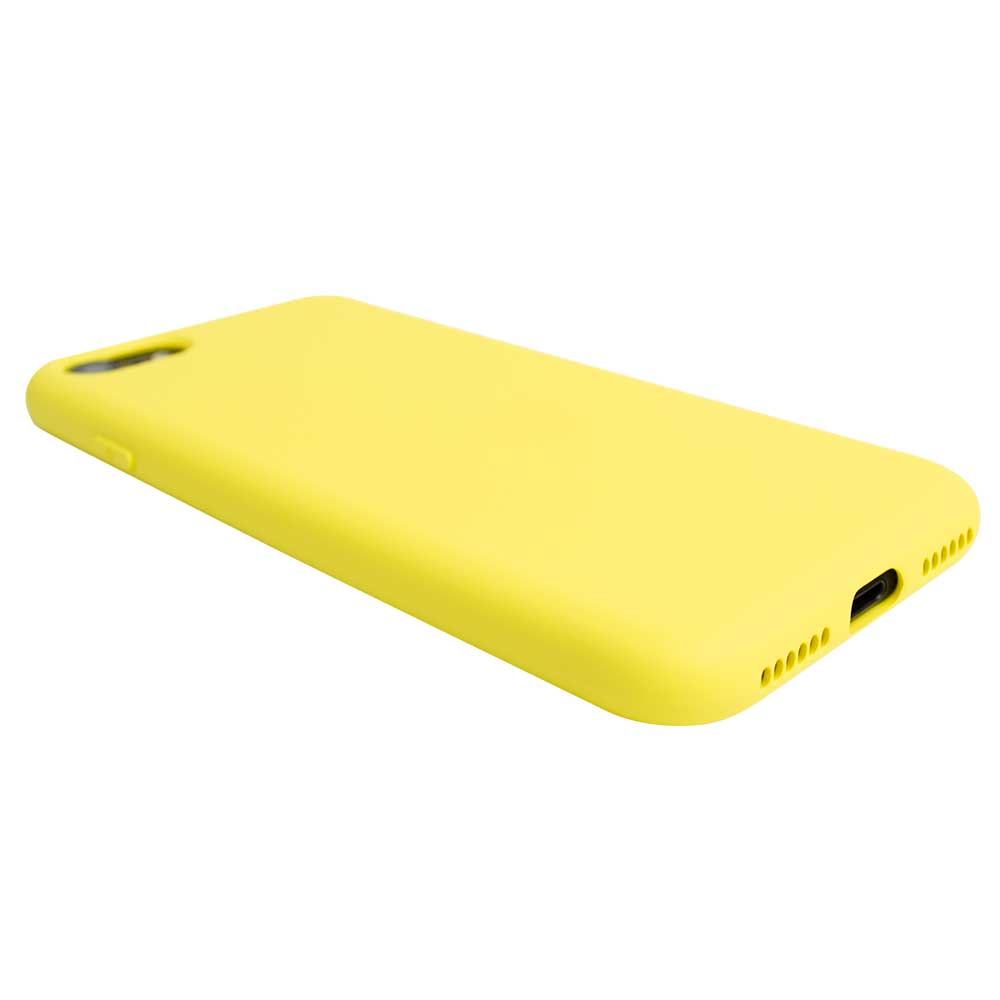 Capa Case Capinha Silicone Aveludado Iphone 6s Plus Amarelo em