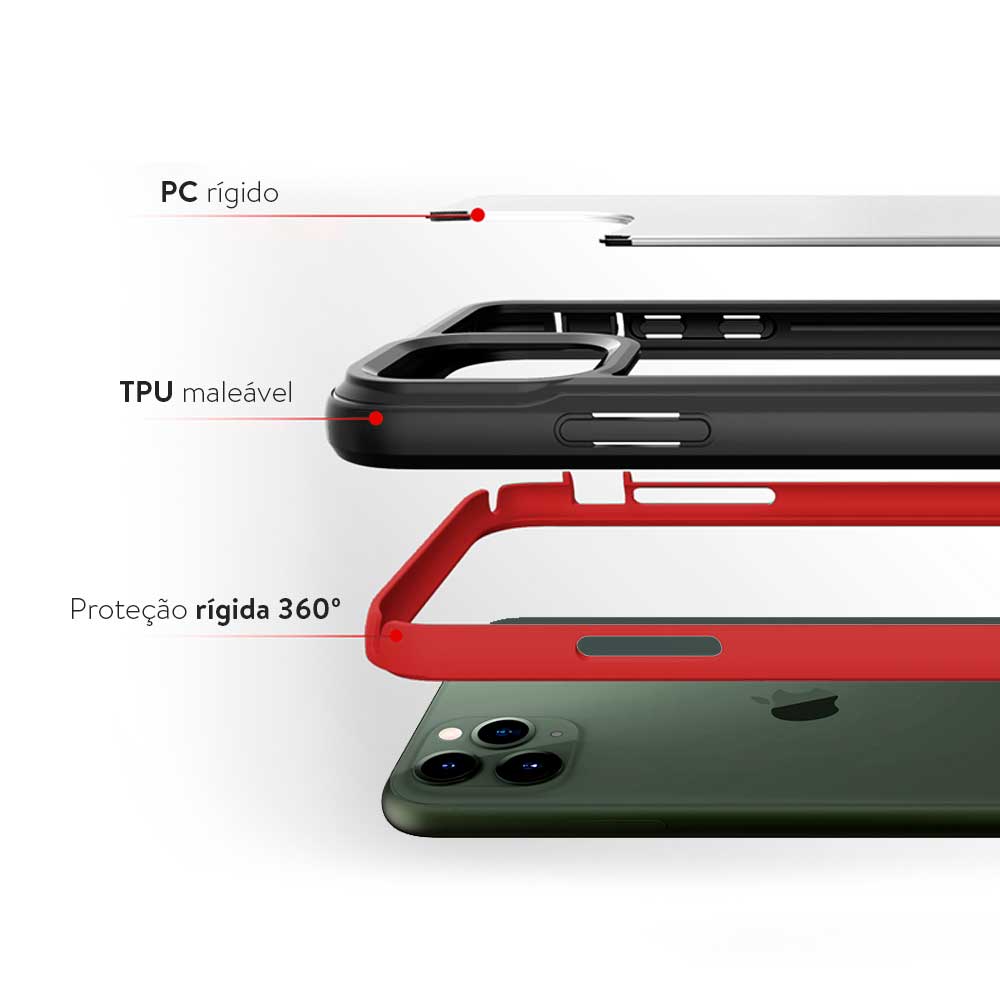 Ultra Case para iPhone 12 Pro Max Preta - Capa Antichoque Tripla