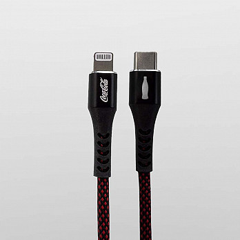 Elite Cable Coca-Cola - Cabo MFi Lightning para USB-C - Preto