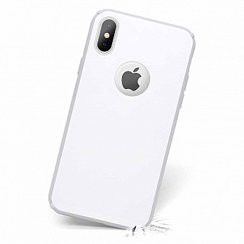 Glass Case para iPhone X e Xs Branca - Capa Antichoque