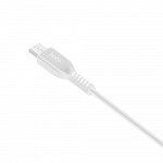 Cabo Micro USB para USB em TPE com 3m Branco - hoco. X20