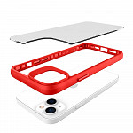 Clarity Case para iPhone 14 Plus Transparente com Vermelho - Capa Antichoque Dupla