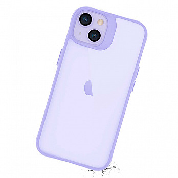 Clarity Case para iPhone 13 Transparente com Roxo - Capa Antichoque Dupla