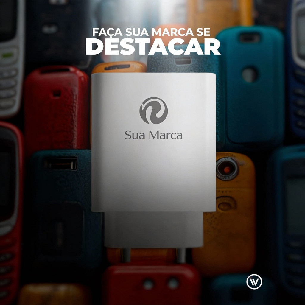 Personalize com a sua marca - Carregador USB-C 20W