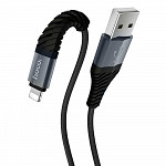 Cabo Lightning para USB com Conector Metálico 1m Preto - hoco. X38