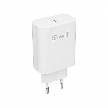 Adaptador de Parede GAN com 1 USB-C PD 33W