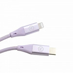 Cabo MFi para USB-C Hard Cable em Poliéster Lilás