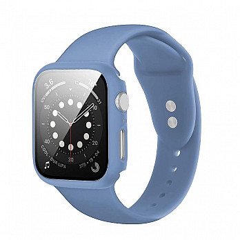 Pulseira para Apple Watch® Com Proteção para a Tela - Silicone Azul Céu 41mm