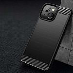 Carbon Fiber para iPhone 14 Plus - Capa Antichoque Preta