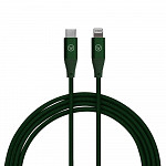 Cabo MFi para USB-C Hard Cable em Poliéster Verde