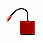 Hub USB-C 3 em 1 - Coca-Cola Vermelho