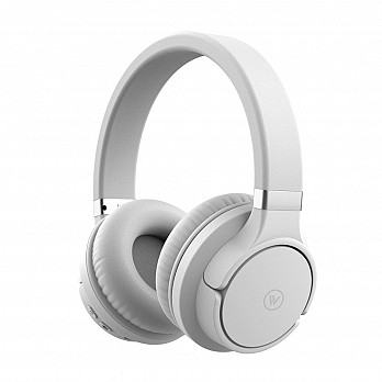 Fone de Ouvido Bluetooth Branco com Prata | Elite Bass Headphone iWill