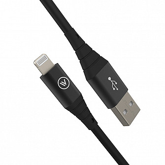 Cabo Homologado MFi Lightning para USB em TPE 1,2m Preto | Hard Cable iWill