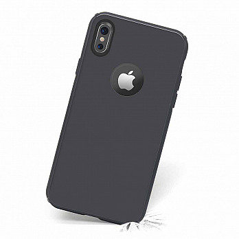 Glass Case para iPhone X e Xs Preta - Capa Antichoque