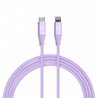 Cabo MFi para USB-C Hard Cable em Poliéster Lilás