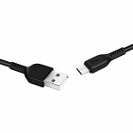 Cabo Micro USB para USB em TPE com 3m Preto - hoco. X20