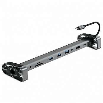 Hub USB-C Stand - Suporte para notebook com adaptador USB-C 10 em 1