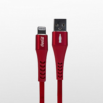 Elite Cable Coca-Cola - Cabo MFi Lightning para USB - Vermelho