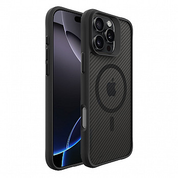 Magcase para iPhone 16 Pro Max - Clarity Carbon Fiber