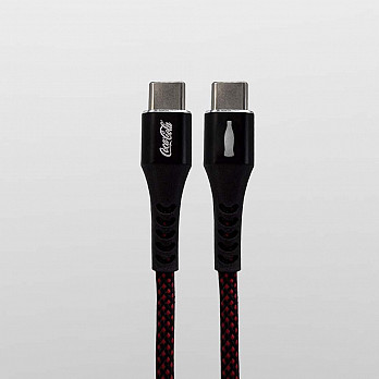 Elite Cable Coca-Cola - Cabo USB-C para USB-C - Preto