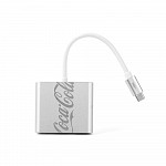 Hub USB-C 3 em 1 - Coca-Cola Branco