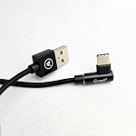 Cabo USB-C 90 Degree Cable em Nylon Preto