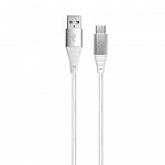 Cabo USB-C para USB Hard Cable em Poliéster Branco