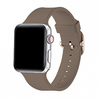 Pulseira para Apple Watch® Com Fivela - Silicone Café 42/44/45/49 mm