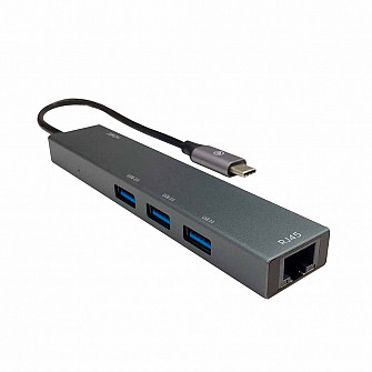 Hub USB-C - Adaptador 5 em 1 - HDMI - 3 USB - RJ45