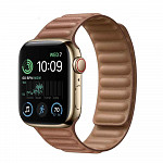 Pulseira para Apple Watch® WatchBand  - Couro Link Marrom 42/44/45/49 mm