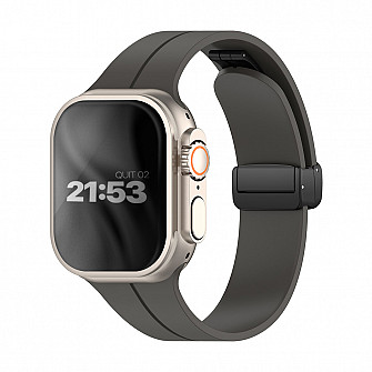 Silicone Lock Cinza - Pulseira para Apple Watch® - 42/44/45/49 mm