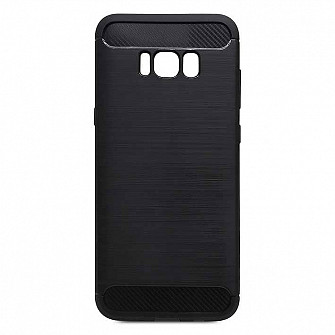 Carbon Fiber para Galaxy S8 Plus - Capa Antichoque Preta