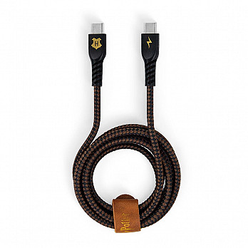 Cabo USB-C para USB-C Preto | Hogwarts Harry Potter