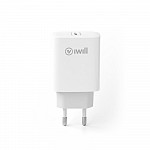 Adaptador de Parede GAN com 1 USB-C PD 33W