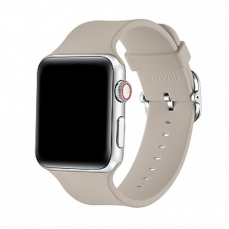 Pulseira para Apple Watch® Com Fivela - Silicone Bege 38/40 mm