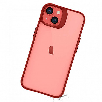 Clarity Case para iPhone 13 Transparente com Vermelho - Capa Antichoque Dupla