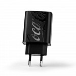 Carregador GaN Charger USB-C  30W Coca-Cola - Preto