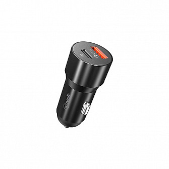 Adaptador Veicular PD Car Charger - 1 USB-C 20W e 1 USB QC 3.0