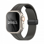 Silicone Lock Cinza - Pulseira para Apple Watch® - 42/44/45/49 mm