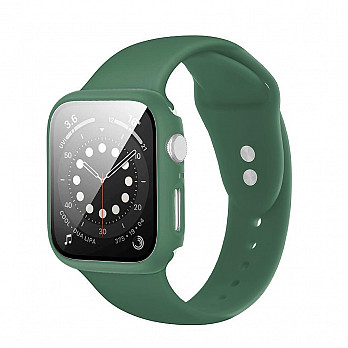 Pulseira para Apple Watch® Com Proteção para a Tela - Silicone Verde 45mm