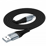 Cabo Micro USB para USB com Conector Metálico 1m Preto - hoco. X38