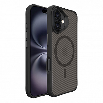 Magcase para iPhone 16 Plus - Clarity Carbon Fiber