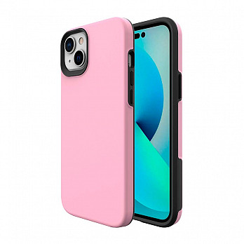 Double Lux Case iPhone 14 Plus Rosa - Capa Antichoque Dupla