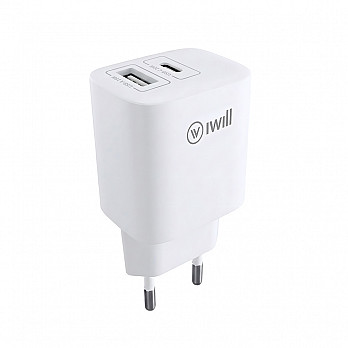 Carregador 20W Essencial  USB-A + USB-C PD