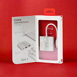 Hub USB-C 3 em 1 - Coca-Cola Branco